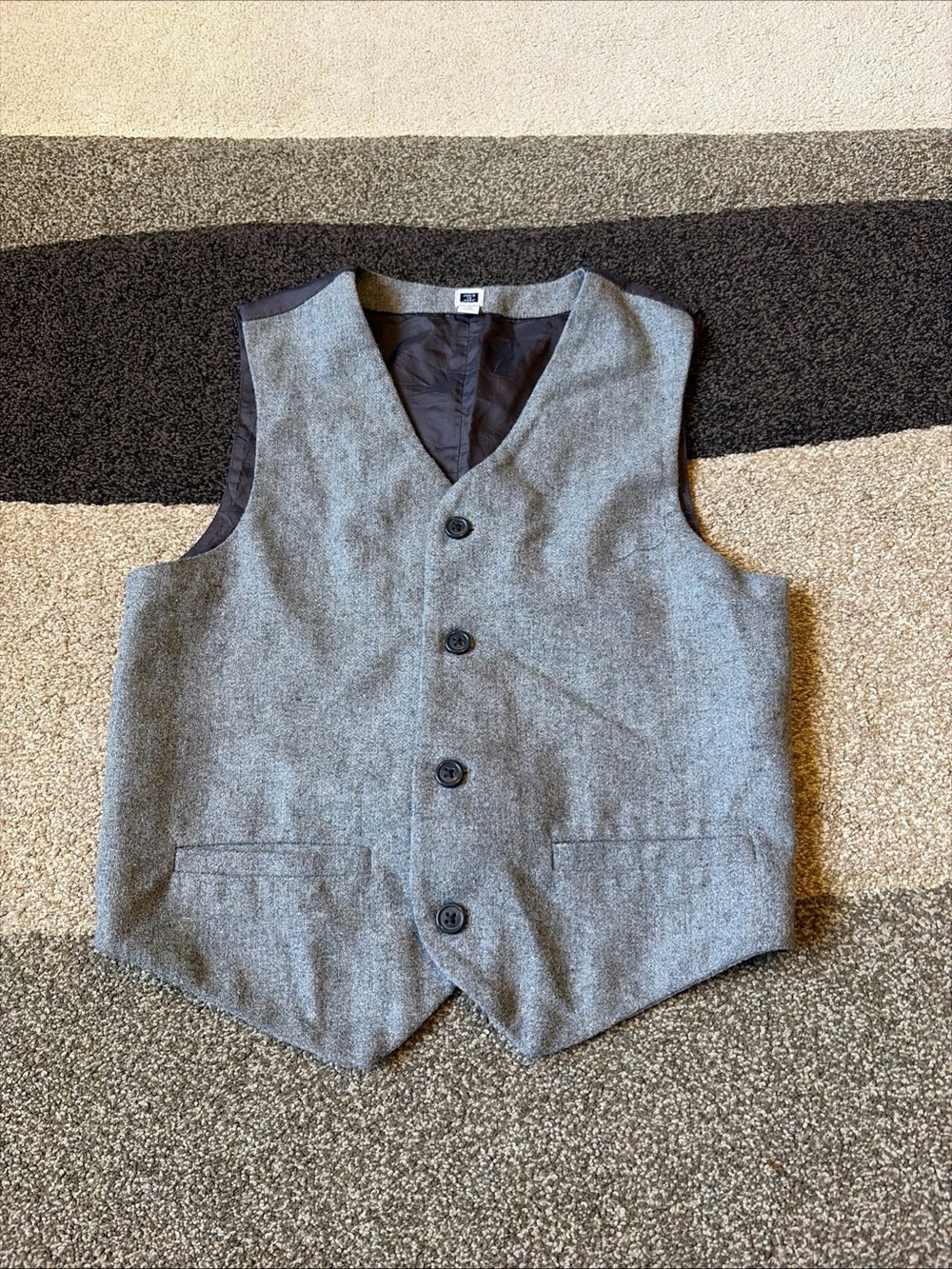Boys Janie and Jack Boys Gray Wool BLEND Vest | Size 12